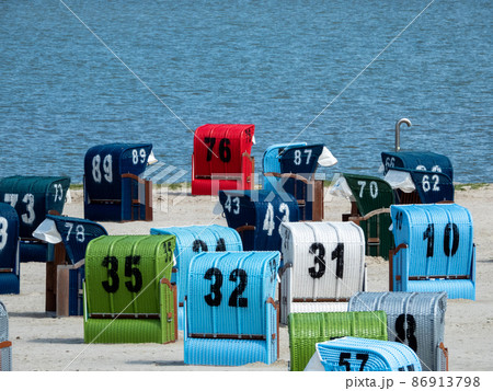 Beach in Neuharlingersiel, Lower Saxony, Germany 86913798