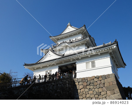 冬の小田原城 神奈川県小田原市、日本 冬の小田原城 神奈川県小田原市、日本 86914023