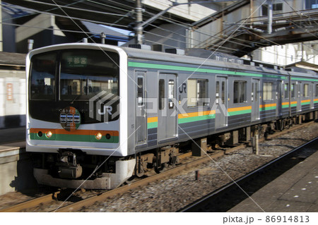 引退寸前の宇都宮線205系（8両編成：宇都宮⇔黒磯） 86914813