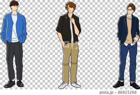 春服を着た男性の全身 春服を着た男性の全身 86915268
