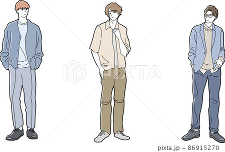 春服を着た男性の全身 86915270