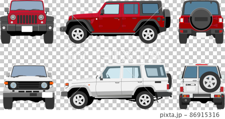 4WD with front and rear 2 - Stock Illustration [86915316] - PIXTA
