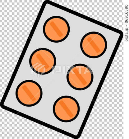 Simple and cute illustration of tablets Simple and cute illustration of tablets 86916590