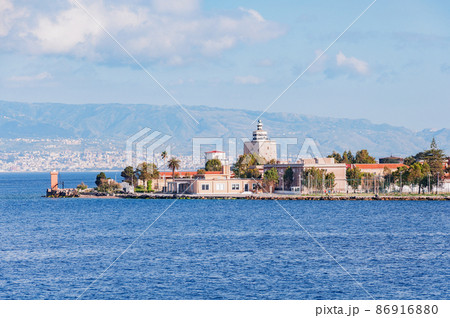 Entrance of Messina port. Sicily. Entrance of Messina port. Sicily. 86916880