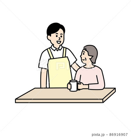 介護福祉の人物イラスト 86916907