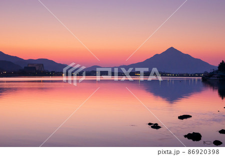 福井県若狭 青戸入江からの青葉山 福井県若狭 青戸入江からの青葉山 86920398