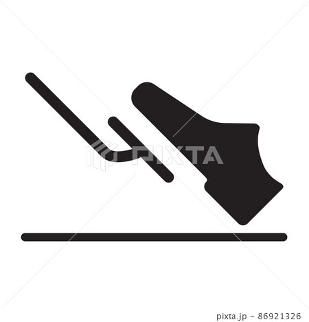 car brake pedal icon vector car auto service, repair concept for graphic design, logo, website, social media, mobile app, UI illustration 86921326