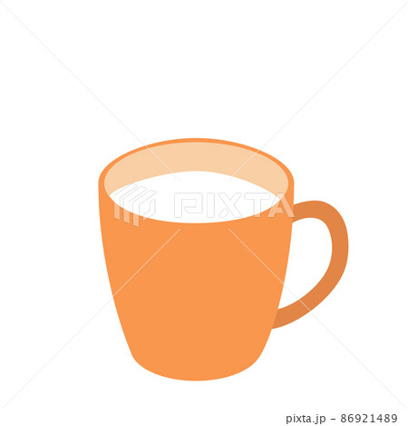 コップに入った牛乳のイラストのイラスト素材