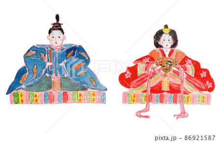 おひなさまの水彩イラスト おひなさまの水彩イラスト 86921587