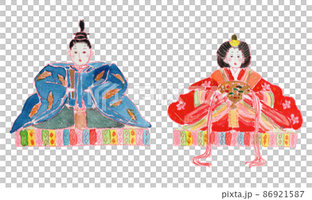おひなさまの水彩イラスト おひなさまの水彩イラスト 86921587