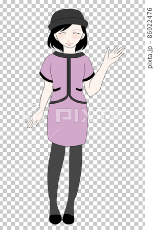 Illustration of a woman in a cute uniform (3) Illustration of a woman in a cute uniform (3) 86922476