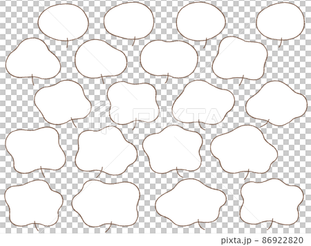 Loose handwritten style speech bubble set 86922820