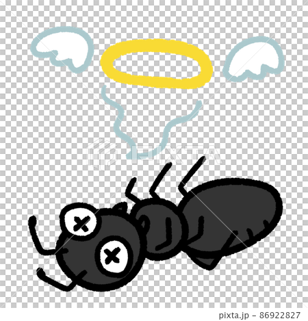 Dead black ant character Dead black ant character 86922827