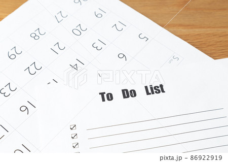 TO DO リストとカレンダー TO DO リストとカレンダー 86922919