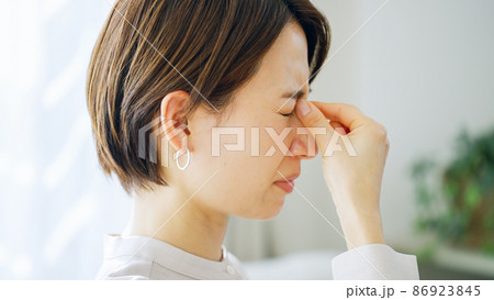 眼精疲労・目・疲れ・健康・ヘルスケア・ミドル女性 86923845
