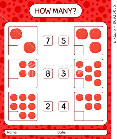 How many counting game with nectarine worksheet for preschool kids, kids activity sheet, printable worksheet How many counting game with nectarine worksheet for preschool kids, kids activity sheet, printable worksheet 86926055
