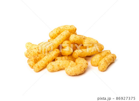 Corn Balls Isolated, Puffs with Spices 86927375