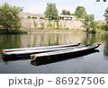 Dajak boats on the river Vrbas in Banja Luka 86927506