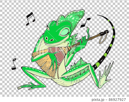 Green basilisk that can be ridiculed with a broom Green basilisk that can be ridiculed with a broom 86927927