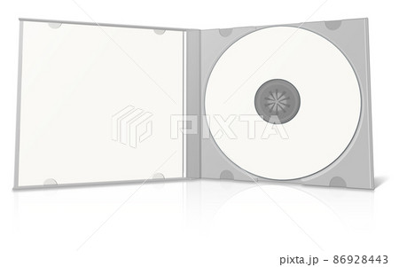 White blank cd case and disc 86928443