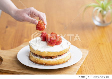 手作りデコレーションケーキ 86928546