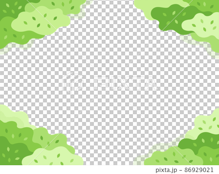 抽象綠樹四角框架 抽象綠樹四角框架 86929021