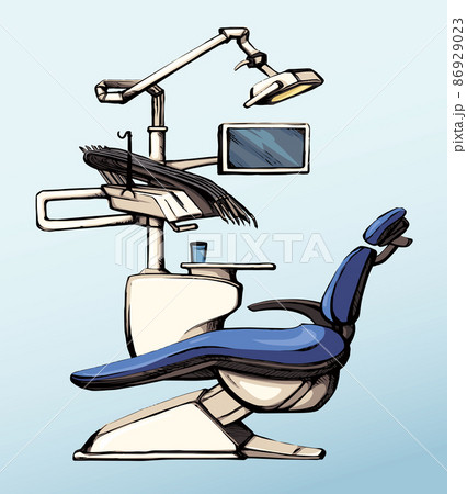Stogmatology chair and accessories. Vector drawing 86929023