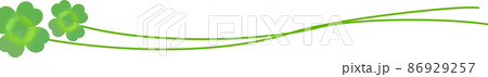 四つ葉のクローバー 飾り線 四つ葉のクローバー 飾り線 86929257