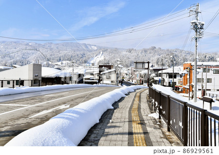 中央橋付近より飯山シャンツェ方面を望む(長野県飯山市)【2022.1】 中央橋付近より飯山シャンツェ方面を望む(長野県飯山市)【2022.1】 86929561