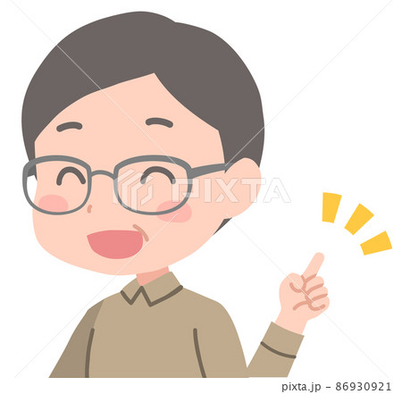 笑顔で提案する中年男性 笑顔で提案する中年男性 86930921