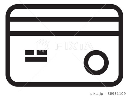 Credit card icon. Plastic money symbol in black line style 86931109