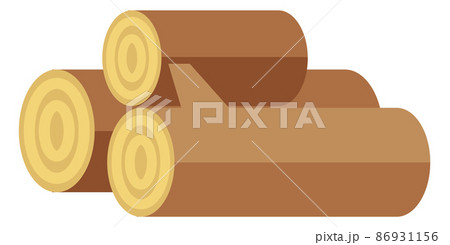 Woodpile icon. Wooden log pile. Stack of wood 86931156