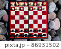 White and black pieces are placed on the chessboard, white made the first move. 86931502