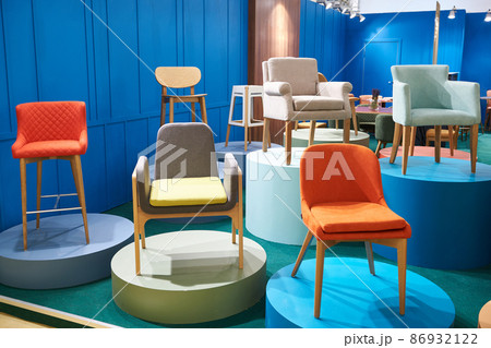 Chairs in salon of furniture 86932122