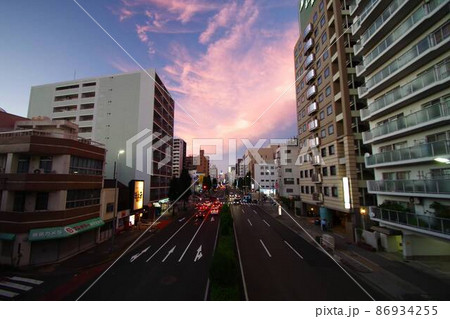 富士見町の歩道橋から見る大津通 富士見町の歩道橋から見る大津通 86934255