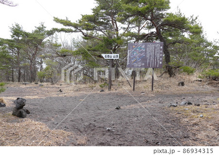 浅間山 追分宿から登る、石尊山ハイキング道 山頂に近い場所 2016年4月 浅間山 追分宿から登る、石尊山ハイキング道 山頂に近い場所 2016年4月 86934315