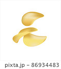 potato chips on a white background. realistic vector illustration 86934483