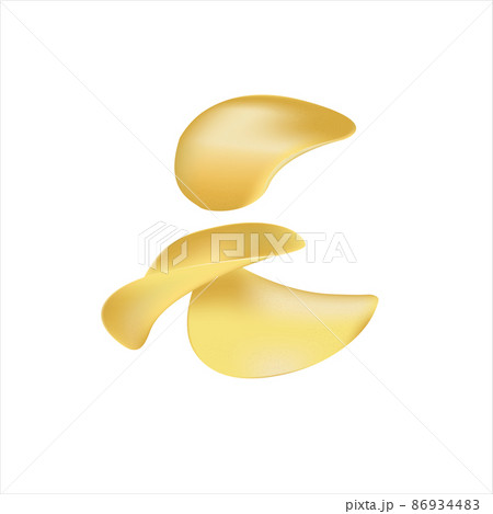 potato chips on a white background. realistic vector illustration 86934483