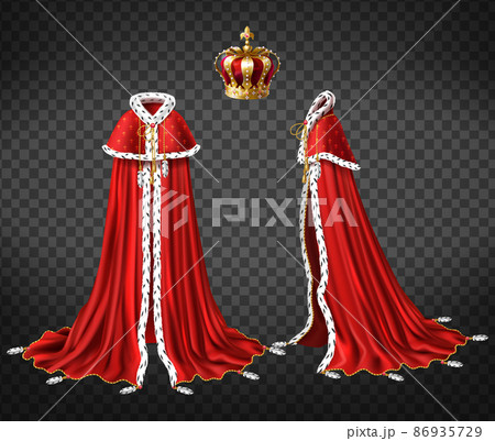 Medieval monarch royal garment realistic vector Medieval monarch royal garment realistic vector 86935729
