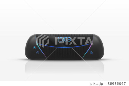 Portable speaker digital radio clock vector 3D 86936047