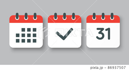 Vector icon page calendar number 31, done, agenda Vector icon page calendar number 31, done, agenda 86937507