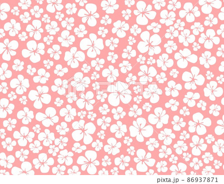 梅の花をイメージした和風背景イラスト素材 梅の花をイメージした和風背景イラスト素材 86937871