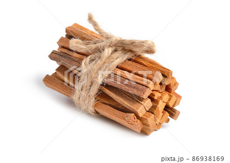 Santalum or santalwood sticks. Isolated on white baclground. 86938169