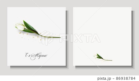 March 8 banner background design. From March 8 in Russian. Template for advertising, online advertising, social networks and fashion advertising. International Women's Day. Spring women's holiday March 8 banner background design. From March 8 in Russian. Template for advertising, online advertising, social networks and fashion advertising. International Women's Day. Spring women's holiday 86938784