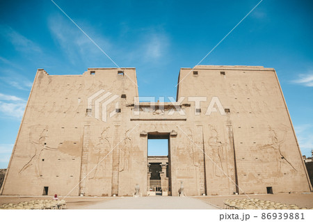The ruins of the ancient temple of Horus in Edfu, Egypt The ruins of the ancient temple of Horus in Edfu, Egypt 86939881