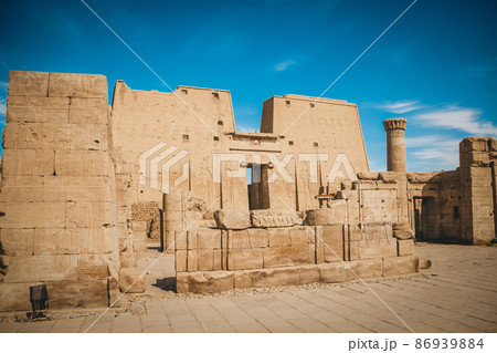 The ruins of the ancient temple of Horus in Edfu, Egypt The ruins of the ancient temple of Horus in Edfu, Egypt 86939884