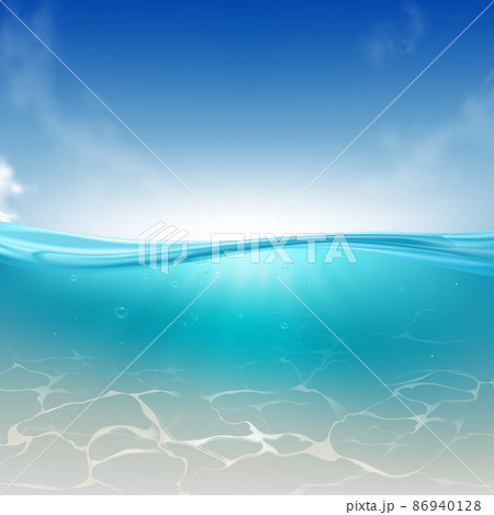 Ocean, tropical sea water column realistic vector Ocean, tropical sea water column realistic vector 86940128