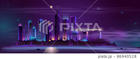 Lighthouse on city bay shore cartoon vector Lighthouse on city bay shore cartoon vector 86940528