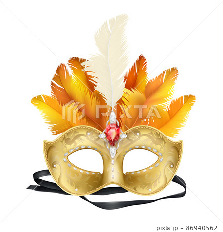 Mardi Gras carnival face mask realistic vector Mardi Gras carnival face mask realistic vector 86940562