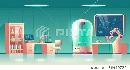 DNA modification science laboratory cartoon vector 86940722